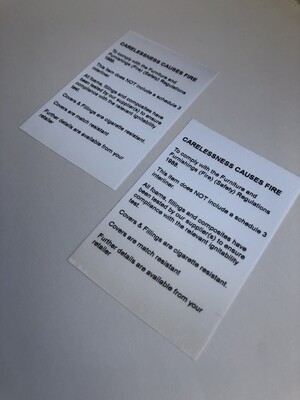 Carelessness Causes Fire Labels – Printed on 38mm Satin