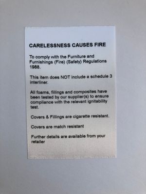 Carelessness Causes Fire Satin Labels