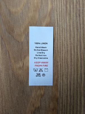 100% Linen Labels – Printed Garment & Care Tags 100% Linen Labels – Printed Garment & Care Tags