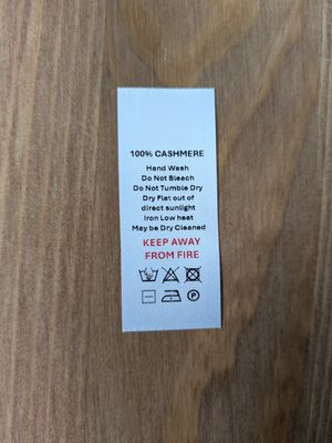 Label your premium garments with our Cashmere Labels,
