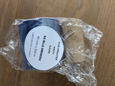 60mm X 300 Meter ATX7 BLUE Printer Ribbon