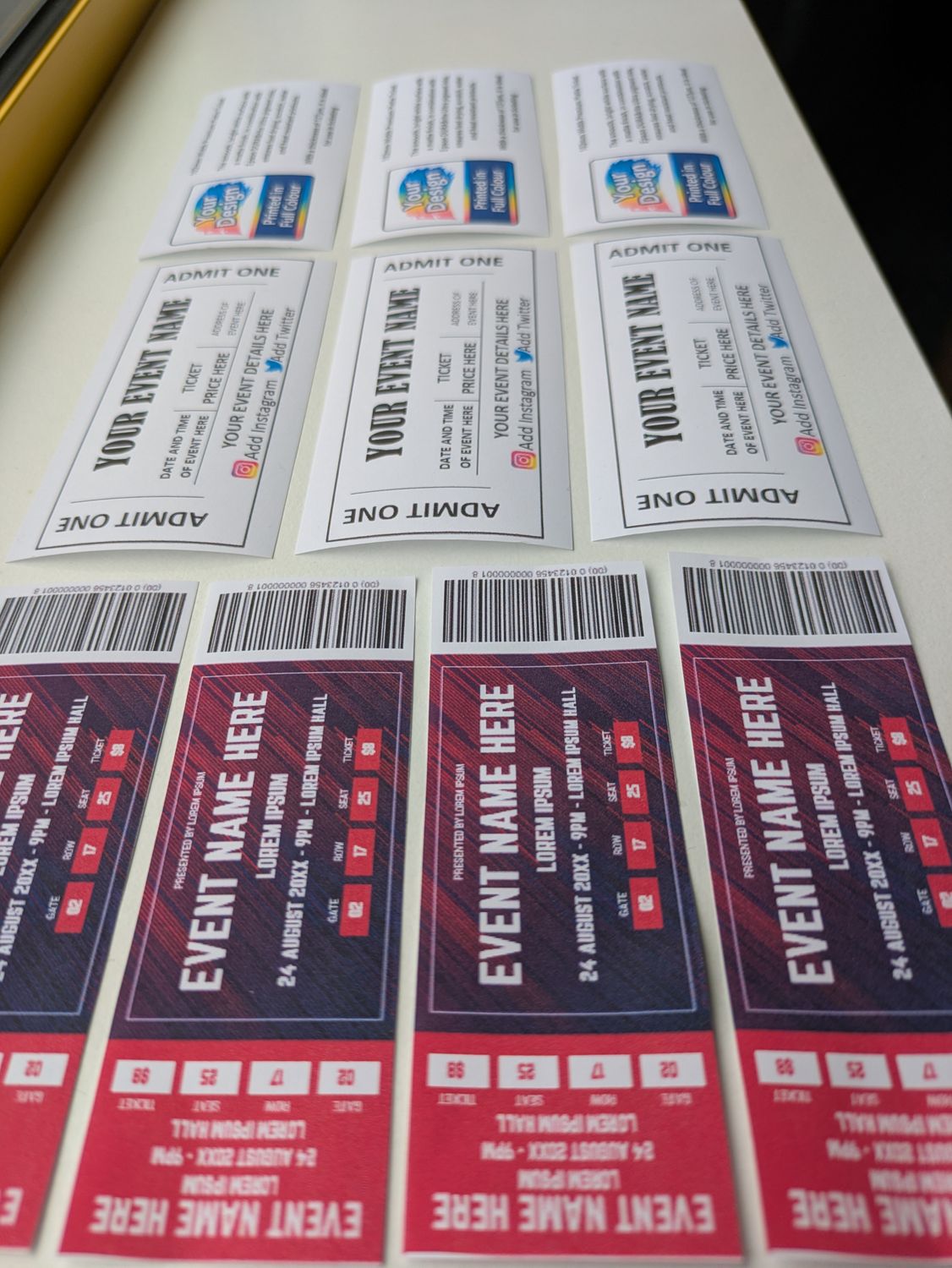 102mm Width Premium Matte Ticket