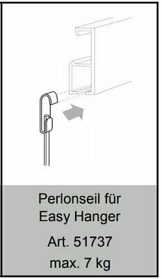 Set, Perlonseile mit "Easy Hanger", 2 m lang