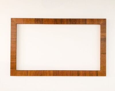 Bilderrahmen mit Olivenholz furniert, Einzelstück. Passend für Bildgröße bis 45 x 81 cm