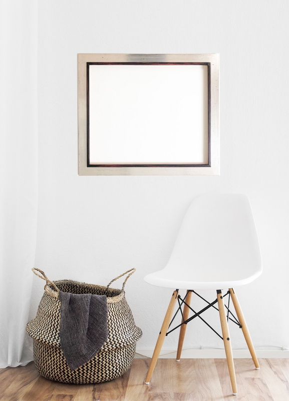 Bilderrahmen, teilversilbert. Passend für Bildgröße bis 57 x 68 cm