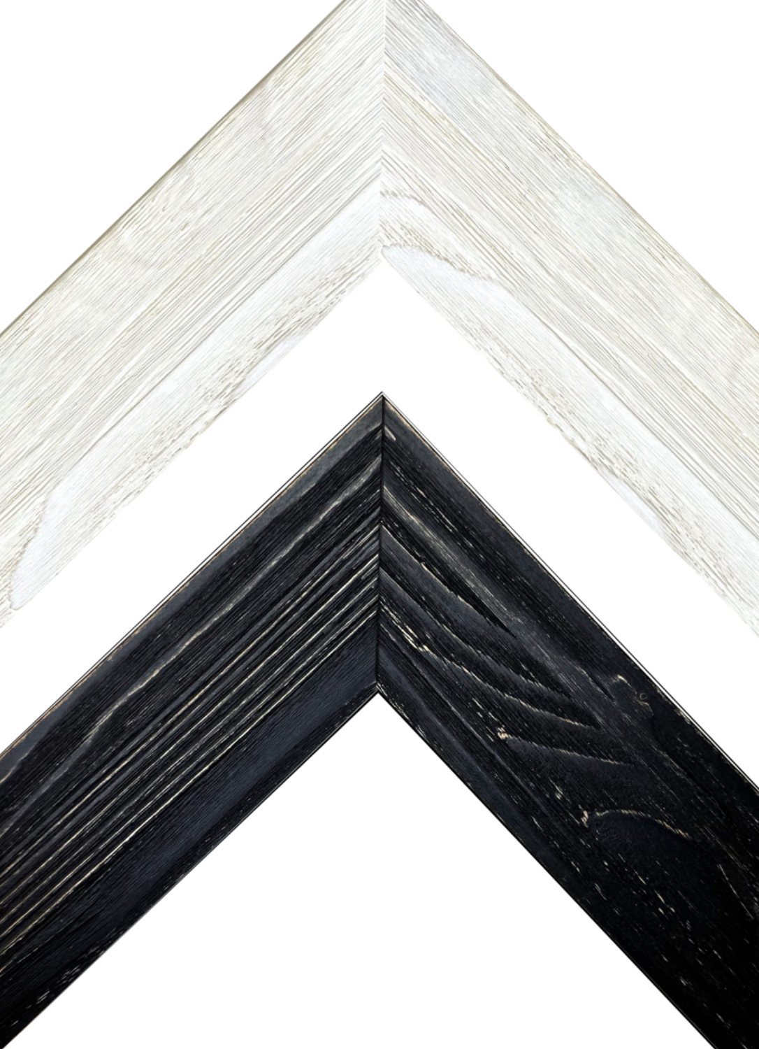 Country style picture frame with roughly textured surface made of solid spruce wood. Three bright colors to choose from. The strip is 30 mm wide and 17.5 mm deep. Tailored to measure.