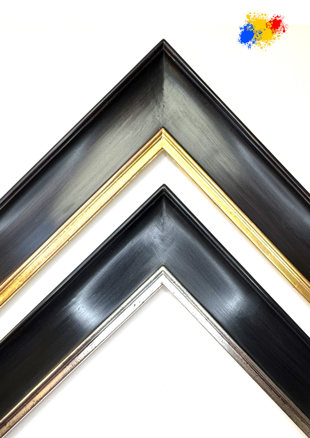 Classicist hollow-throated profile from the 19th century, a real classic. 100% hand-golden in own workshop. 72 mm wide, two variants to choose from.  Tailored to measure.