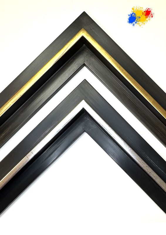 Slide seat frame/ART-BOX, suitable for stretcher frames (2cm strong) but also aluminium dibond, acrylic and wooden panels. Completely hand-golden in own workshop. Two colorful variants to choose from.