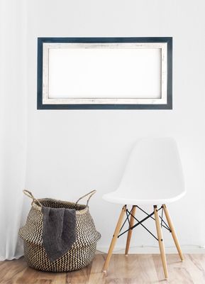 Bilderrahmen, teilversilbert.  Einzelstück. Passend für Bildgröße bis 36,3 x 78,8 cm