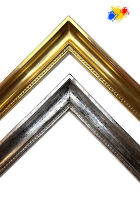Classic hollow bar with decoration , completely gilded in own workshop. Classical profile, 56 mm wide, two variants to choose from.  Tailored to measure.