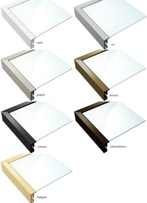 Hochwertiger Wechselrahmen, seidenmatt, kantiges Profil, 7 Farbtöne, 32 Standardformate. Made in Germany.