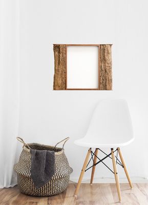 Seltenes Einzelstück! Bilderrahmen aus Altholz, Einfassung Cortenstahl. Passend für Bildgröße bis 30 x 40 cm