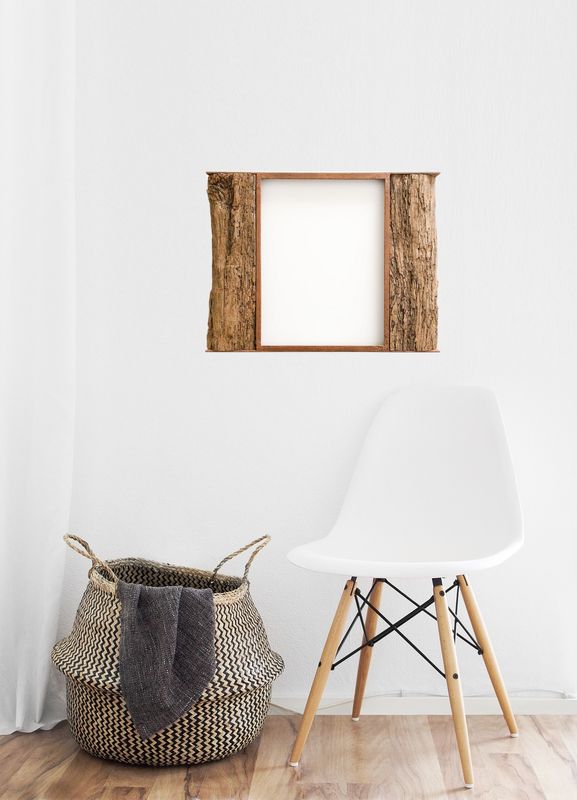 Seltenes Einzelstück! Bilderrahmen aus Altholz, Einfassung Cortenstahl. Passend für Bildgröße bis 30 x 40 cm