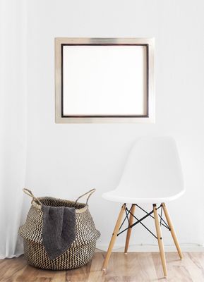 Bilderrahmen, teilversilbert. Passend für Bildgröße bis 57 x 68 cm