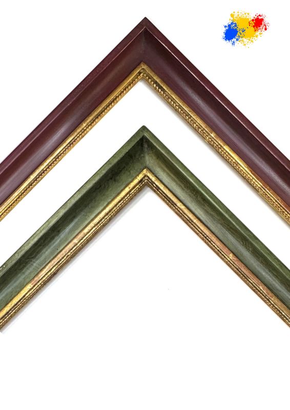 Fridge moulding decorated with earl cord, completely hand-gilded in our own workshop. Classic profile, 33 mm wide, two variants selection colors.  Tailored to measure.