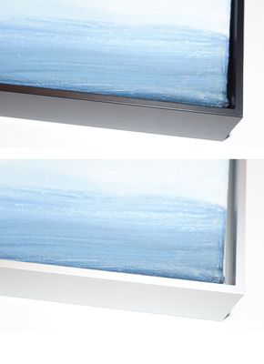 ARTBOX/Schattenfugenrahmen aus eloxiertem Aluminium, Sichtkante 4 mm breit, für normale Keilrahmen (2 cm stark) fünf Farben zur Auswahl.