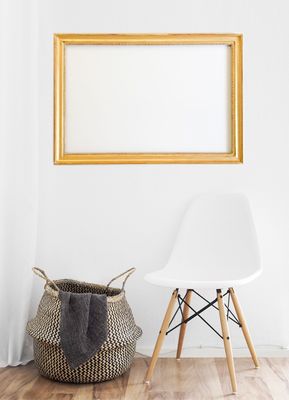 Einzelstück! Bilderrahmen, vergoldet, verziert.  Passend für Bildgröße 57 x 86 cm