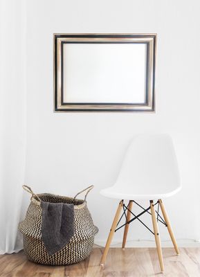 Bilderrahmen, teilvergoldet (Mondgold). Passend für Bildgröße bis 50 x 70 cm