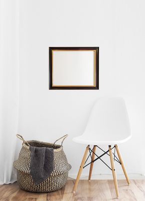 Bilderrahmen, teilvergoldet. Passend für Bildgröße bis 31 x 46 cm