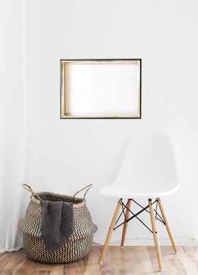 Bilderrahmen, teilversilbert. Passend für Bildgröße bis 46 x 64 cm