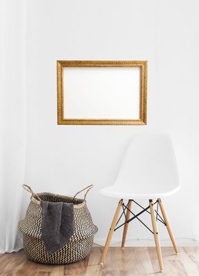 Bilderrahmen, Fertigleiste, Profil verziert. Passend für Bildgröße bis 45 x 65 cm