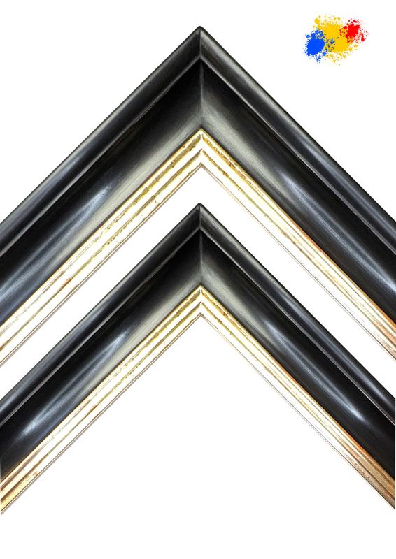 Classic hollow profile in the style of the "Münchener Bar", a real classic. Completely hand-silvered in own workshop. Two widths to choose from (62 and 50 mm).  Tailored to measure.