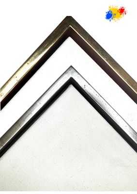 Slide seat frame/ART-BOX, suitable for stretcher frames (2cm strong) but also aluminium dibond, acrylic and wooden panels. Completely hand-golden in own workshop. Can be designed in your desired colour.