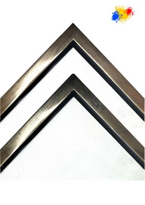 Slide seat frame/ART-BOX, suitable for stretcher frames (2cm strong) but also aluminium dibond, acrylic and wooden panels. Completely hand-golden in own workshop. Can be designed in your desired colour.