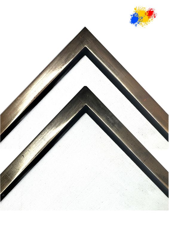 Slide seat frame/ART-BOX, suitable for stretcher frames (2cm strong) but also aluminium dibond, acrylic and wooden panels. Completely hand-golden in own workshop. Can be designed in your desired colour.