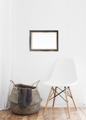 Bilderrahmen, teilvergoldet. Passend für Bildgröße bis 34,5 x 51,5 cm