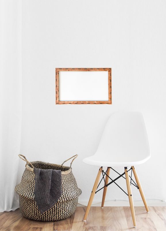 Bilderrahmen, Wurzelholzfurnier intarsiert.Passend für Bildgröße bis 19,5 x 37,5 cm