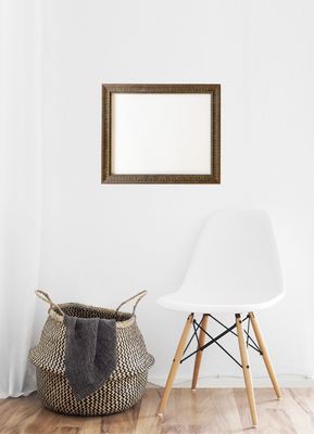 Bilderrahmen, Fertigleiste, Profil verziert. Passend für Bildgröße bis 45 x 55 cm