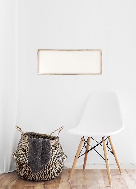 Bilderrahmen, teilversilbert. Passend für Bildgröße bis 23,3 x 62,5 cm