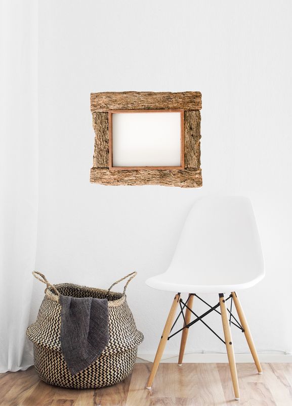 Seltenes Einzelstück! Bilderrahmen aus Altholz, Einfassung Cortenstahl. Passend für Bildgröße bis 30 x 24 cm