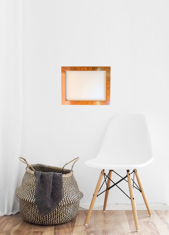 Bilderrahmen aus massivem Kirschbaumholz, Oberfläche mit Wurzelholz intarsiert. Passend für Bildgröße bis 30 x 40 cm