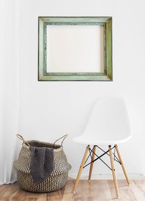 Handgefertigter Bilderrahmen, handbemalt. Passend für Bildgröße 50 x 60 cm