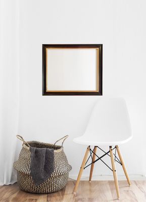 Bilderrahmen, teilvergoldet. Passend für Bildgröße bis 52,5 x 61,5 cm