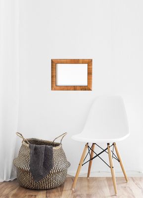 Bilderrahmen mit Olivenholz furniert. Passend für Bildgröße bis 24,8 x 34,8 cm