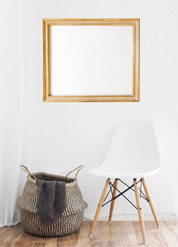 Einzelstück! Handgefertigter Bilderrahmen, Gold, verziert. Passend für Bildgröße bis 61,5 x 72,5 cm