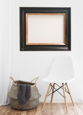 Handgefertigter Bilderrahmen, teilvergoldet. Passend für Bildgröße bis 62 x72 cm