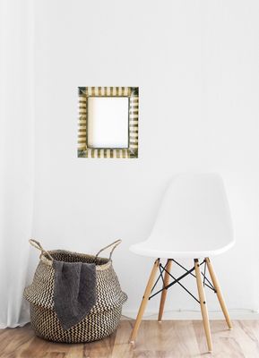 Bilderrahmen, handbemalt. Passend für Bildgröße bis 24 x 30 cm