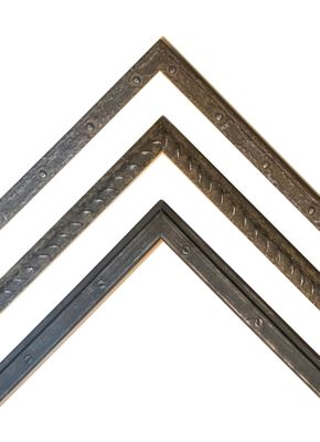 Picture frame in "Industrial Steel Opcious", Deceptively genuine, perfectly imitated, 18 mm wide, 20 mm deep, three decors to choose from.  Tailored to measure.