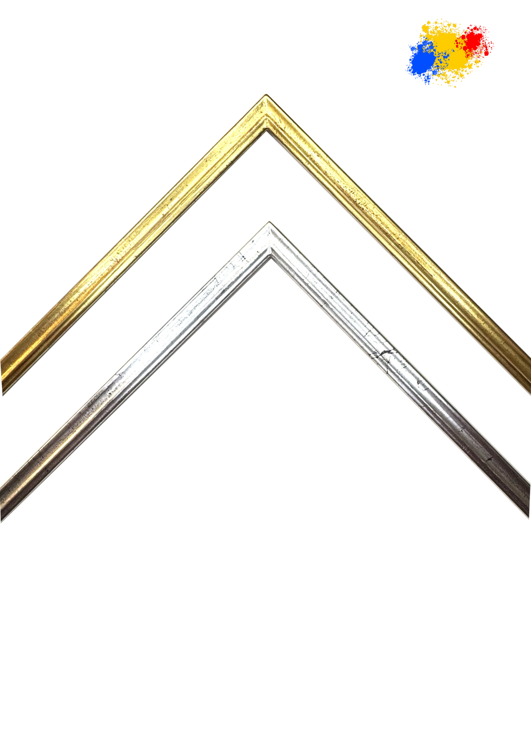 "Berliner Bar", 100 % hand-gilded in its own workshop. Classical profile, 13 mm wide, two variants to choose from.  Tailored to measure.