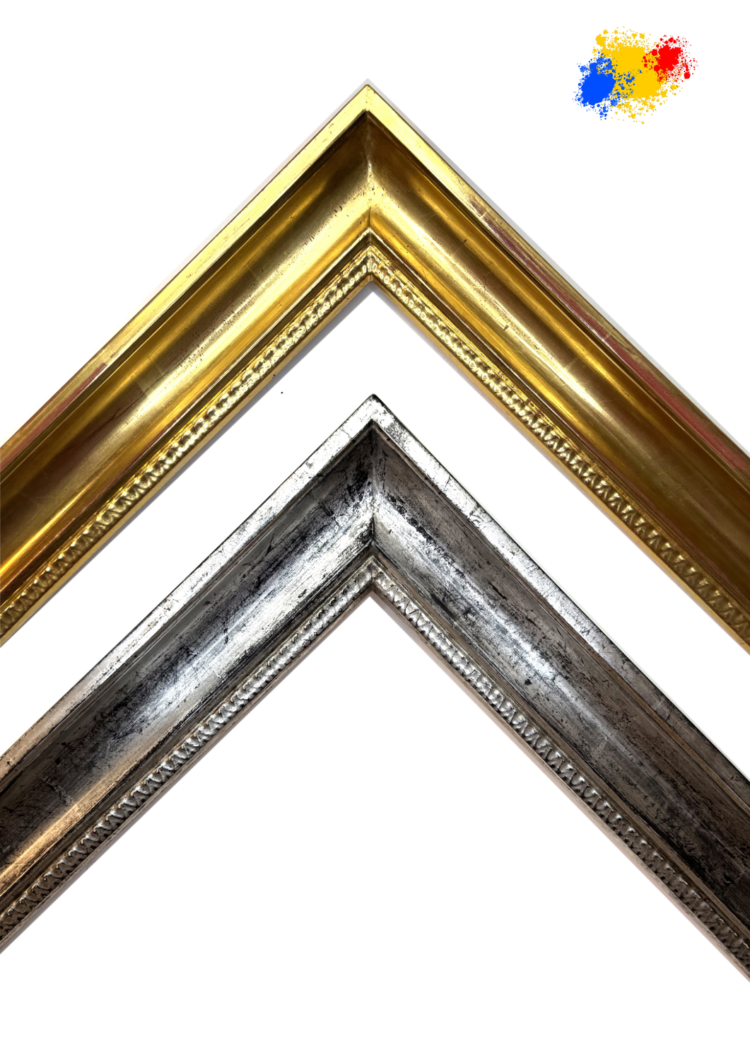 Classic hollow bar with decoration , completely gilded in own workshop. Classical profile, 56 mm wide, two variants to choose from. Tailored to measure. Classic hollow bar with decoration , completely gilded in own workshop. Classical profile, 56 mm wide, two variants to choose from. Tailored to measure.