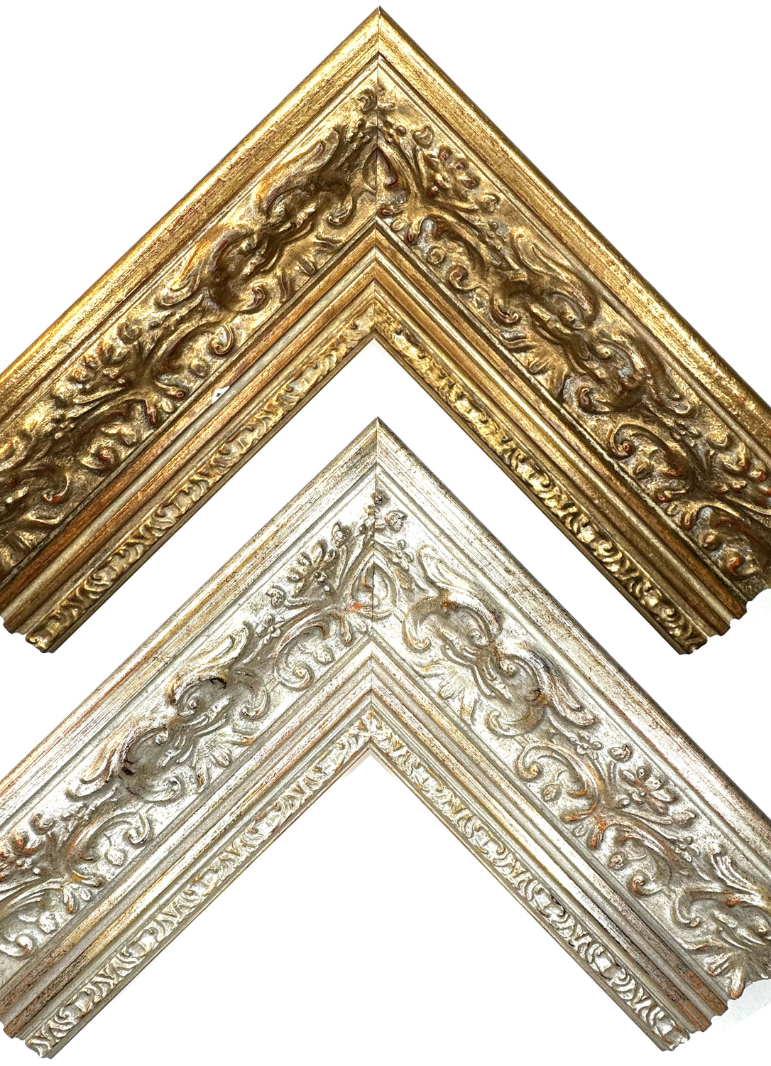 Classic picture frame with strongly decorated surface, 68 mm wide, two variants to choose from. Tailored to measure. Classic picture frame with strongly decorated surface, 68 mm wide, two variants to choose from. Tailored to measure.
