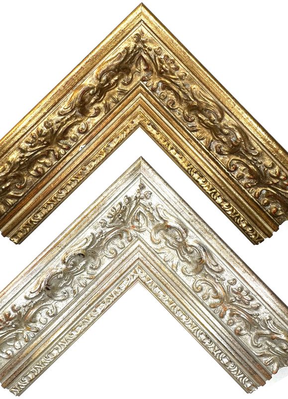 Classic picture frame with strongly decorated surface, 68 mm wide, two variants to choose from. Tailored to measure. Classic picture frame with strongly decorated surface, 68 mm wide, two variants to choose from. Tailored to measure.