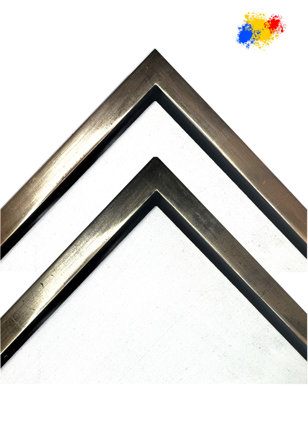 Slide seat frame/ART-BOX, suitable for stretcher frames (2cm strong) but also aluminium dibond, acrylic and wooden panels. Completely hand-golden in own workshop. Can be designed in your desired colour.