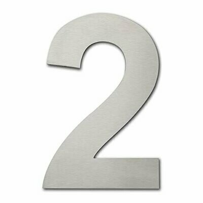 ¨2¨ Número Inox Adhesivo varios tamaños