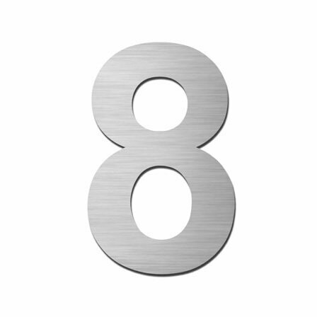 ¨8¨ Número Inox Adhesivo varios tamaños