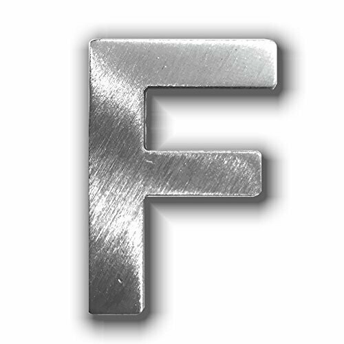 ¨F¨ Letra de Inox Adhesiva varios tamaños